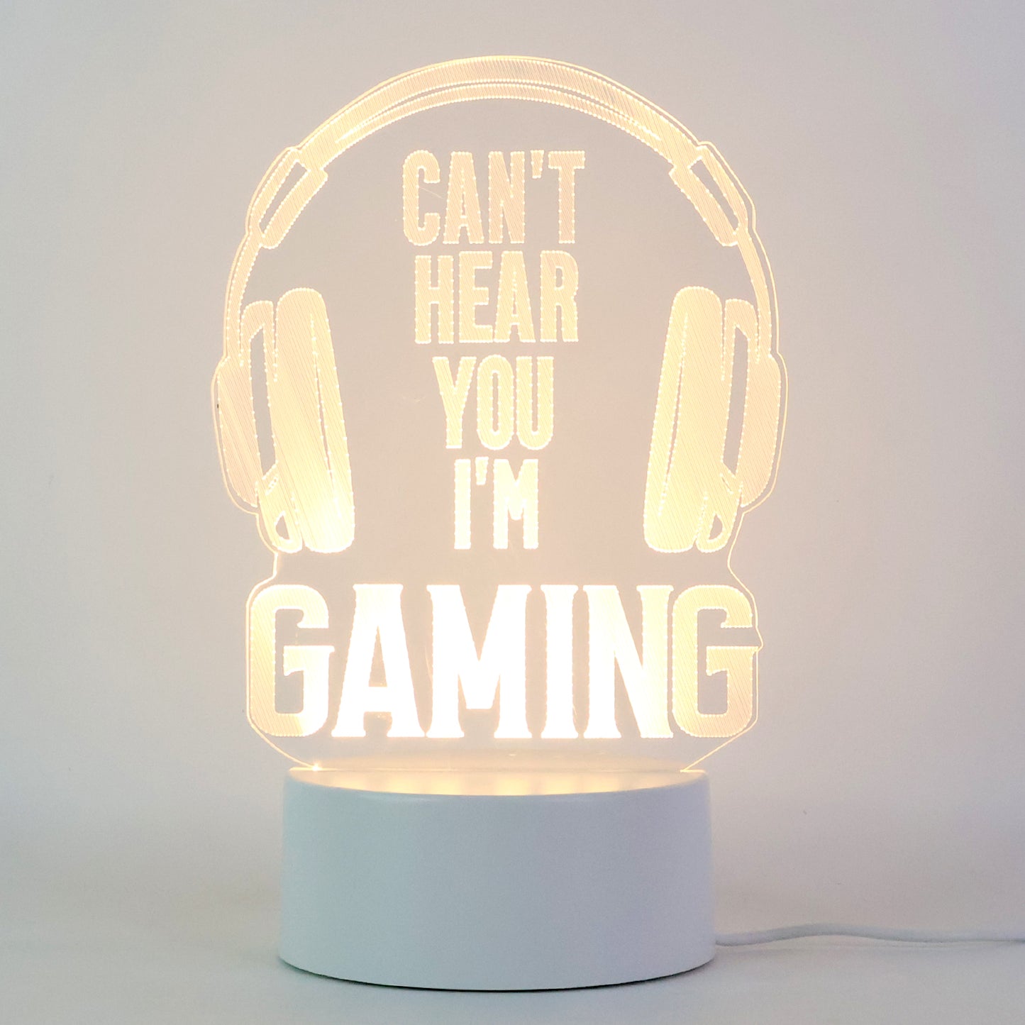 3D Acrylic LED Night Lamp – Dinosaur & Gaming Theme