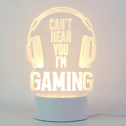 3D Acrylic LED Night Lamp – Dinosaur & Gaming Theme