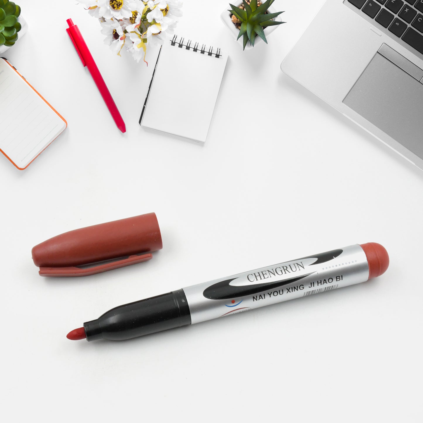 9201 10Pc Maroon Whiteboard Marker & Pen Set – School & Office Use