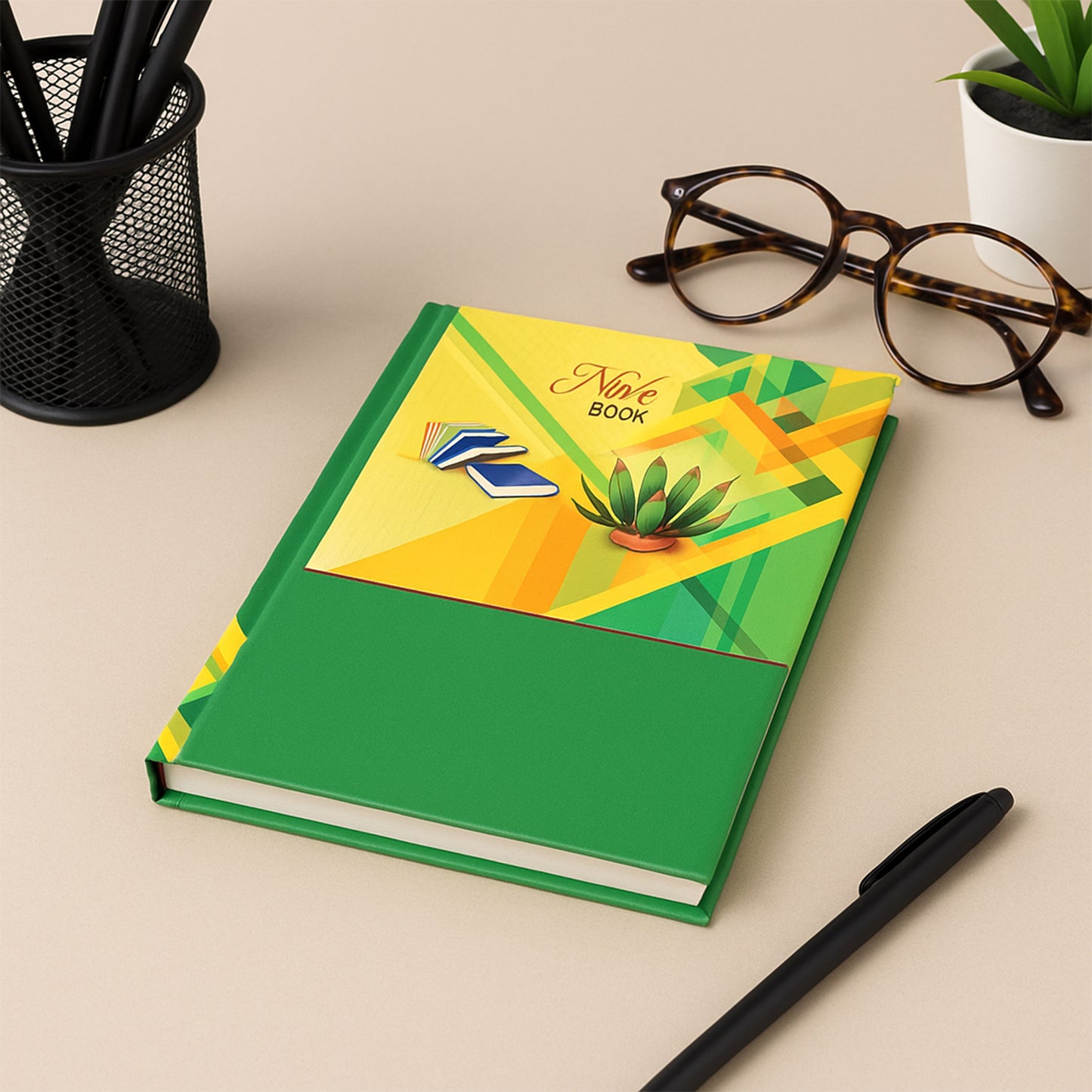 Hardcover Ruled Notebook with Calendar – 160 Pages, 22x16 cm