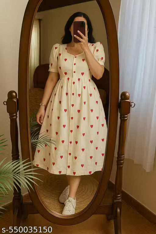 Aagam Petite Printed Sleeveless Rayon Kurti for Women