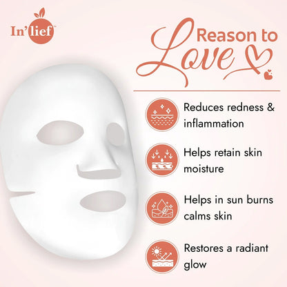 In’lief Niacinamide 1% Hydrating & Calming Facial Sheet Mask – With Pomegranate Extract (1 Pc)