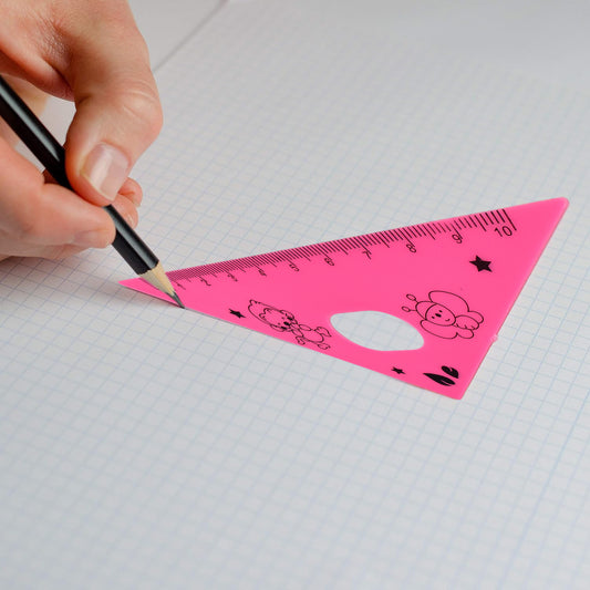 Cute Cartoon Giraffe Ruler Set – 4 Pcs (Scale, Meter & Triangle Rulers)