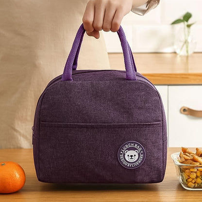 Insulated Lunch Bag – Reusable with Zipper & Pockets | Office, Picnic, Travel