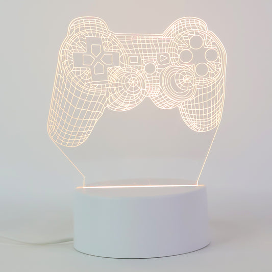 3D Acrylic LED Night Lamp – Game Controller Design