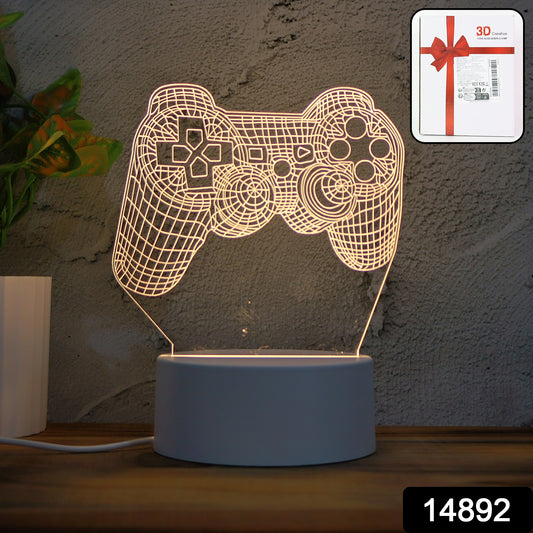 3D Acrylic LED Night Lamp – Game Controller Design