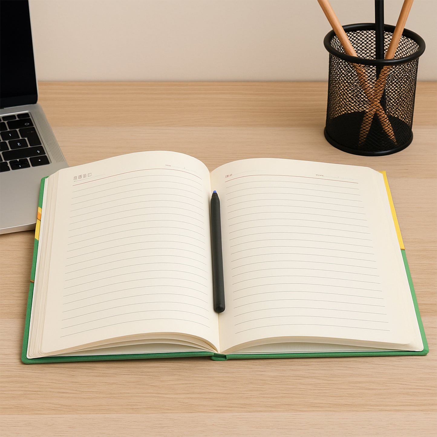 Hardcover Ruled Notebook with Calendar – 160 Pages, 22x16 cm