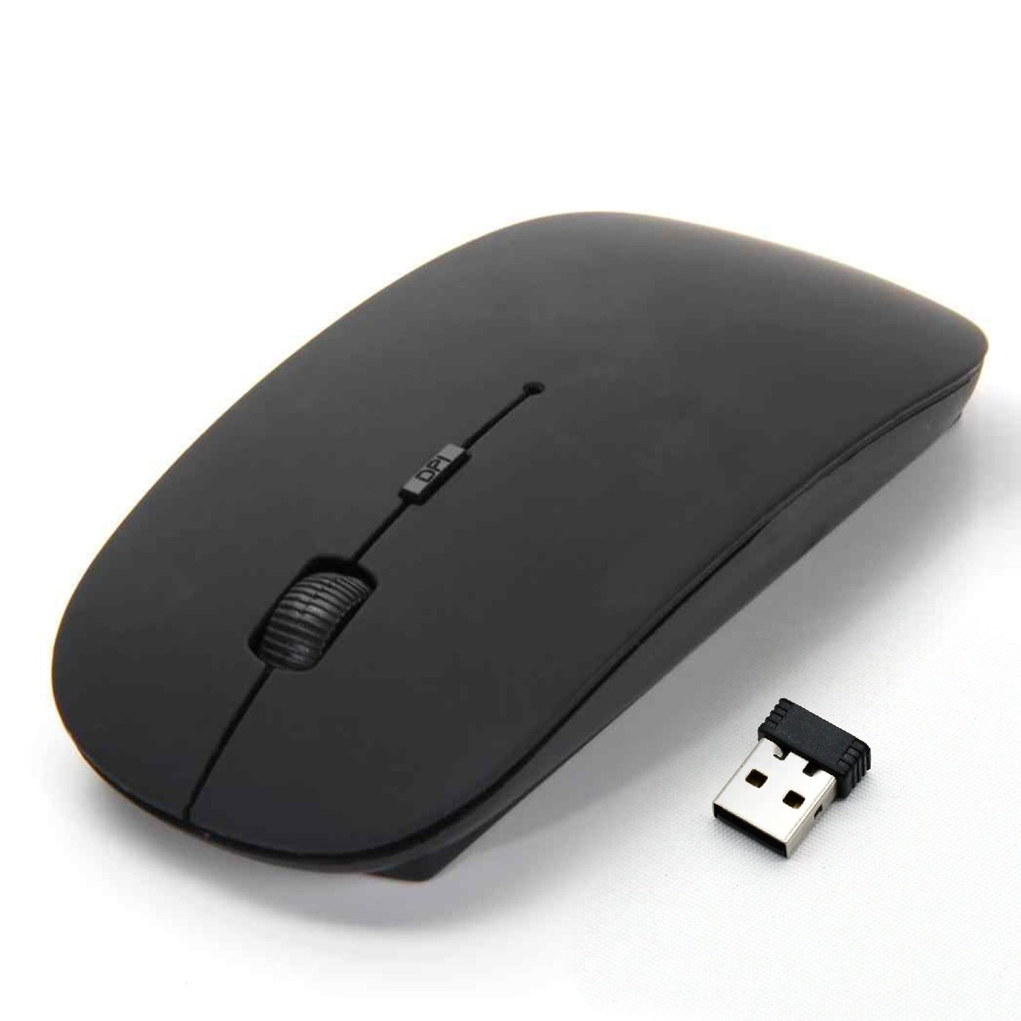 Wireless Silent Mouse – Slim Pebble Design | 1200 DPI, Long Battery