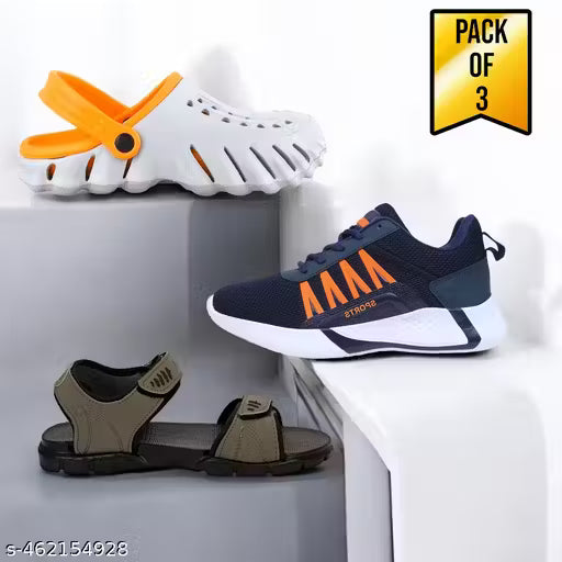 M2 - Sclere Men’s Clogs, Shoes & Sandal Combo Pack – Trendy & Comfortable