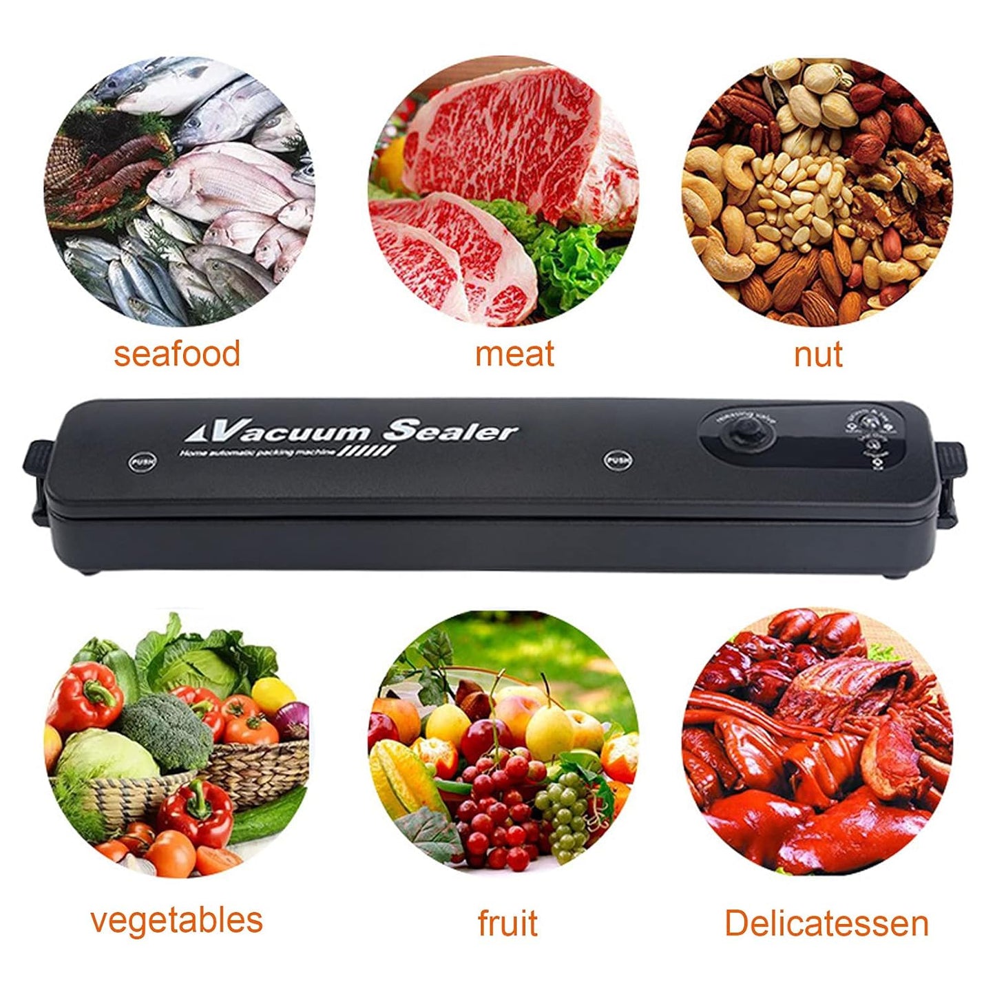 Vacuum Sealer Machine – Automatic Hands-Free with 10 Bags | Food Preservation