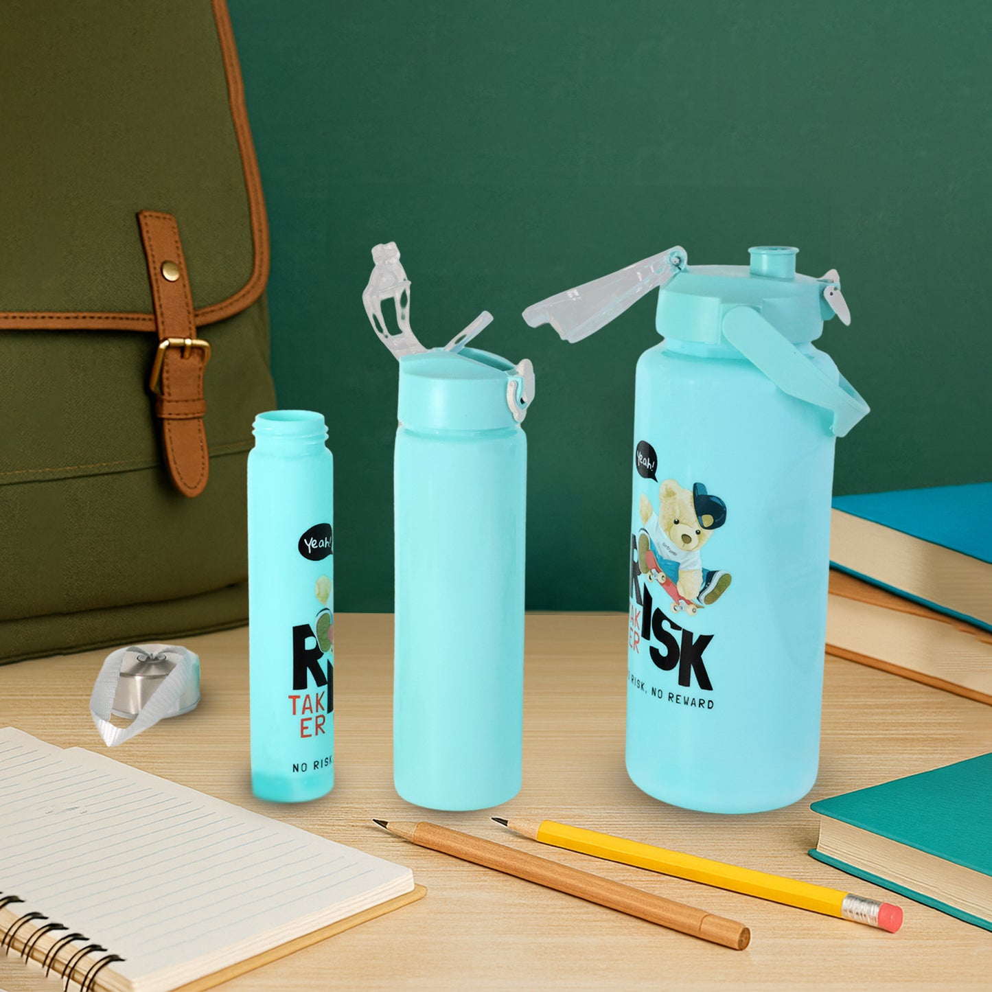 Risk Taker 3-Pc Water Bottle Set – 2000ml/900ml/300ml