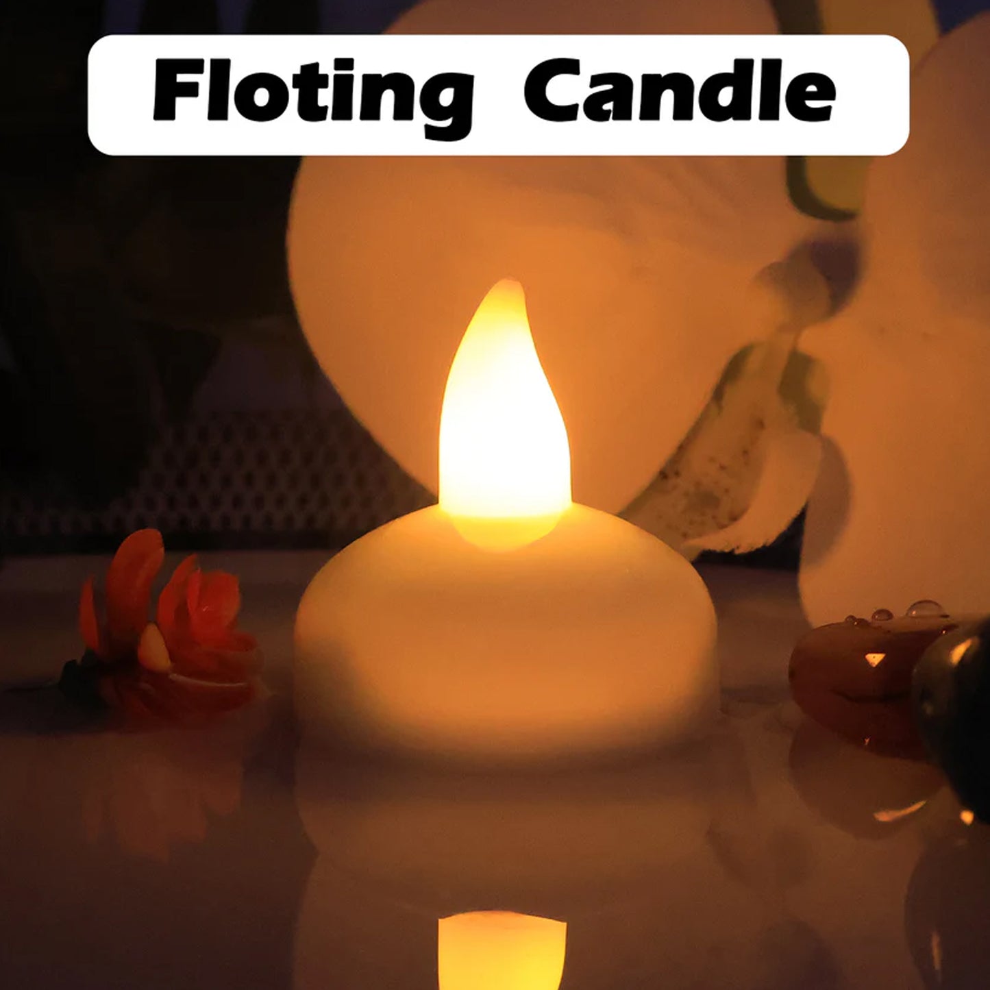 Round LED Flameless Tealight Candles – 8 Pcs Set