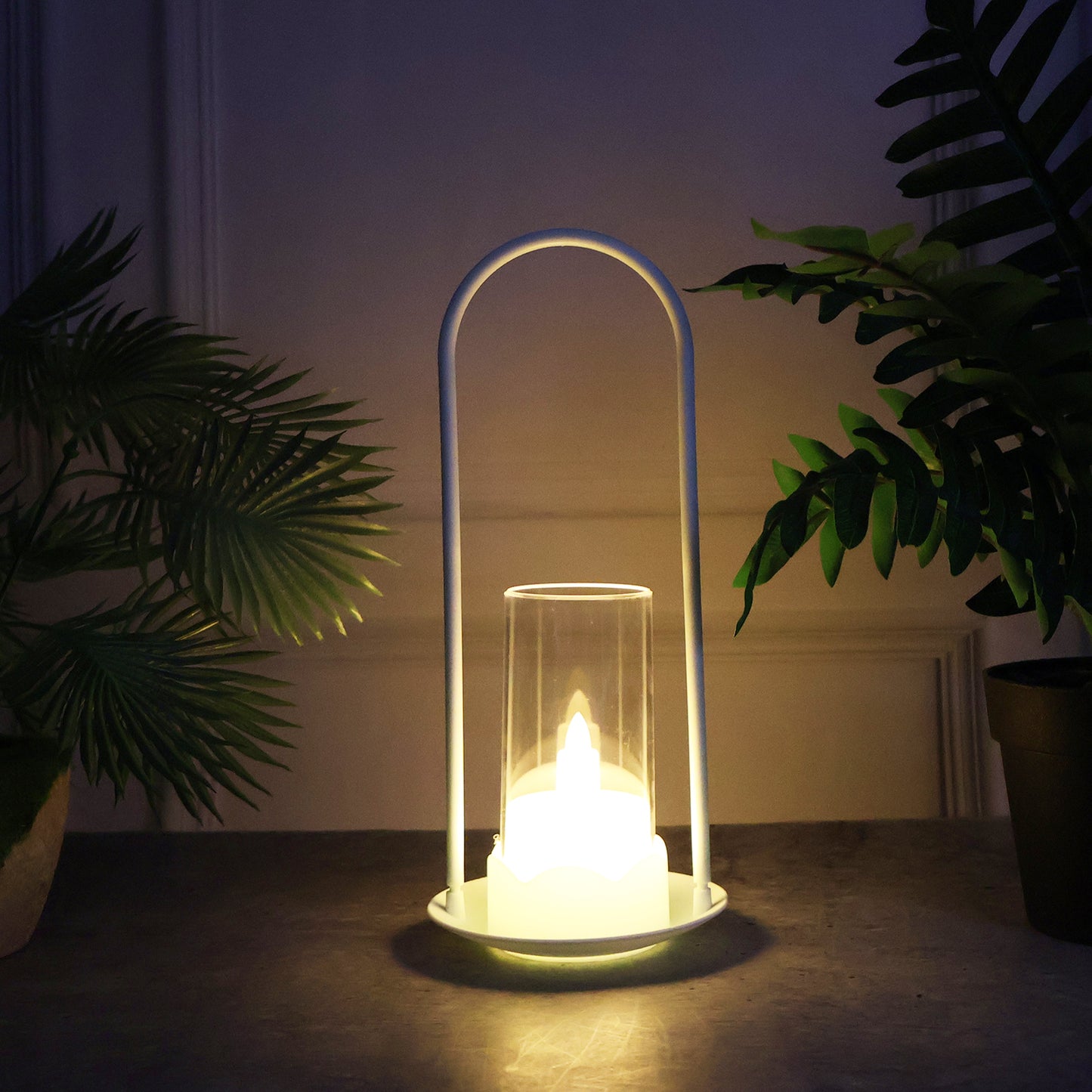Set of 6 Big Wind Light Style Flameless LED Candles – Warm Glow Home Décor Lights