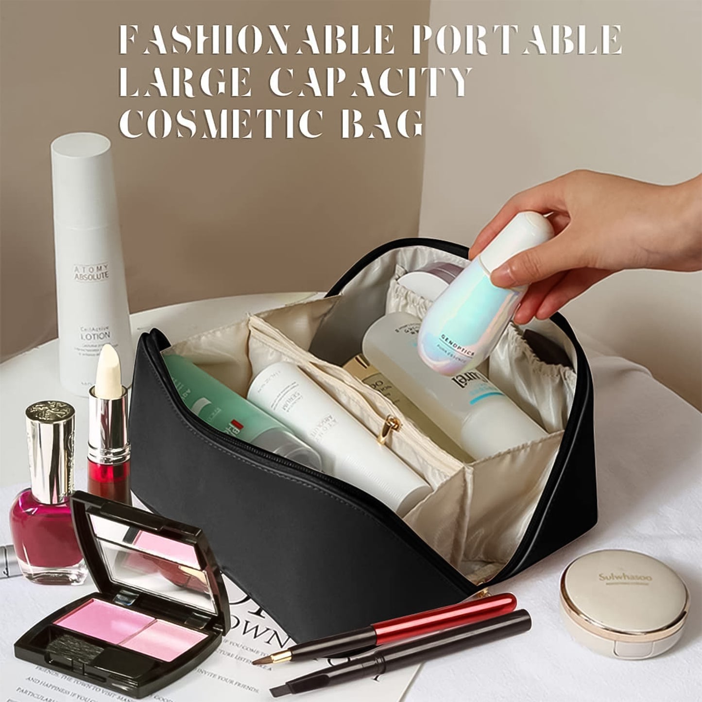 Premium Travel Makeup & Toiletry Organizer Pouch – Waterproof & Portable